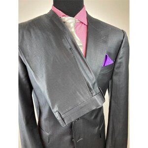 VERSACE Collection Dark Gray Modern 2-Button Suit 42 R